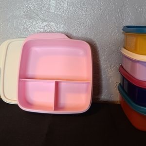 Tupperware - Bento Lunch Container Pink